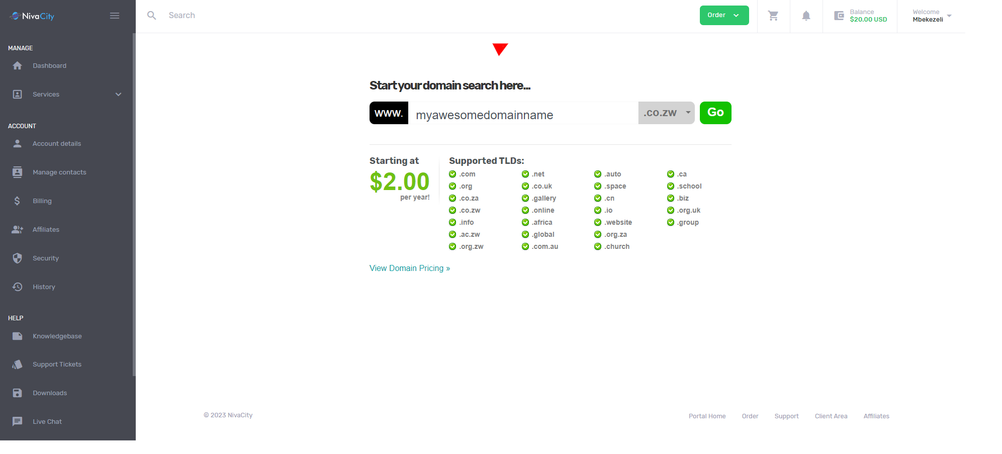 How to Register a Domain on Behalf of your Client - NivaCity